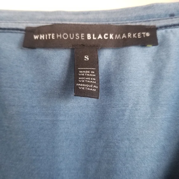 WHBM Ruched Cap Sleeve Top Small - Picture 3 of 4